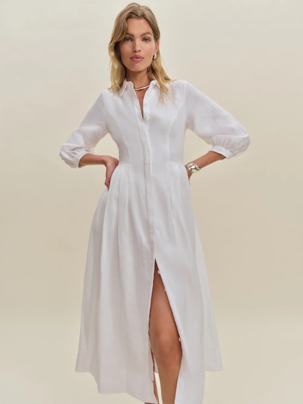 Reformation Tara Linen Dress